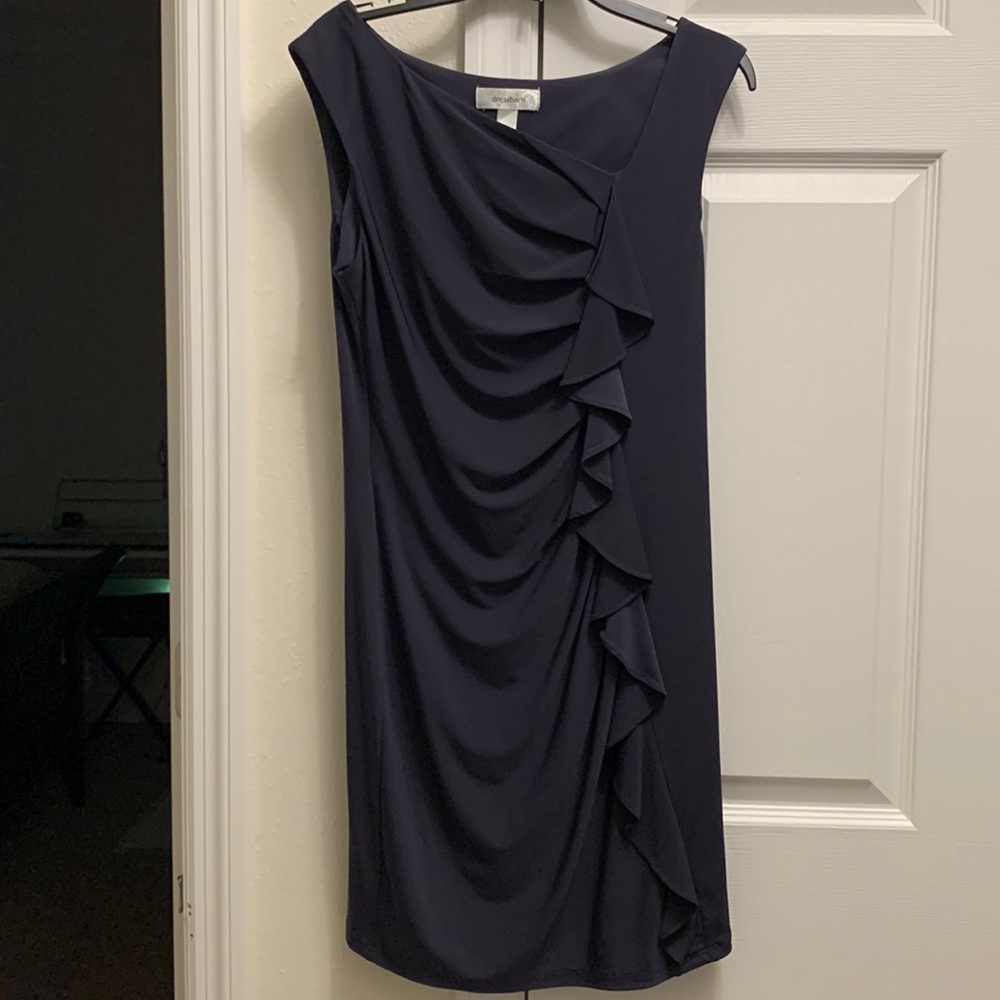 Rich eggplant color cocktail dress.